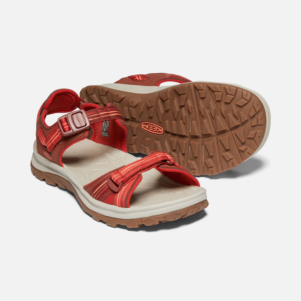 Sandalias Trekking Keen Mexico Coral/Rojos - Mujer Terradora Ii Open Toe - HX0528936